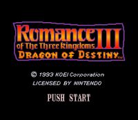 Romance Of The Three Kingdoms III_Dragon Of Destiny - Cliquez pour voir des screenshot !